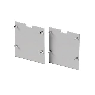 Комплект заглушек (для профиля 50x50) 2 шт., ALM-5050-S-EC 642046