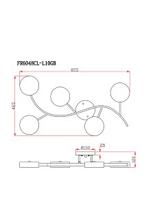 Потолочный светильник FR6048CL-L10GB Тибо / Tibo 10 Вт LED