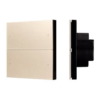 INTELLIGENT ARLIGHT Кнопочная панель SMART-DMX512-801-22-4G-4SC-DIM-IN Gold (230V, 2.4G) (IARL, IP20 Пластик, 5 лет)