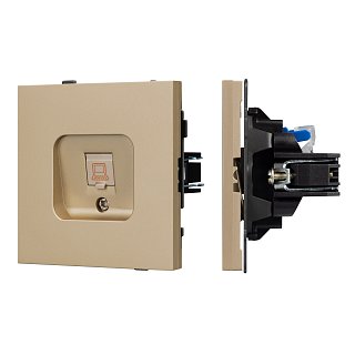 Механизм компьютерной розетки SCT-TENDO-MPC1-SFPL-GD (RJ-45, CAT6) (Arlight, Матовый песочный)