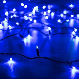 Светодиодная гирлянда ARD-STRING-CLASSIC-10000-BLACK-100LED-FLASH BLUE (230V, 7W) (Ardecoled, IP65, 1 год)