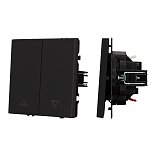 Механизм выключателя управления шторами SWT-NOBE-MKR2-SFPL-BK (230V, 10A) (Arlight, Черный оникс)