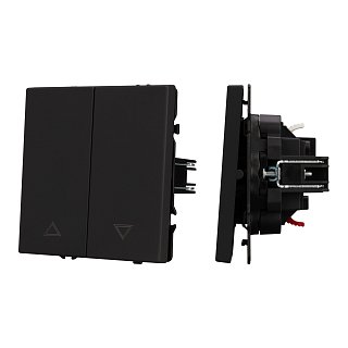 Механизм выключателя управления шторами SWT-NOBE-MKR2-SFPL-BK (230V, 10A) (Arlight, Черный оникс)
