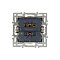 Механизм выключателя двухклавишный непроходной SWT-MK02-PL-GR (250V, 16A) (Arlight, -)