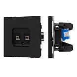 Механизм компьютерной розетки двойной SCT-TENDO-MPC2-SFPL-BK (RJ-45, CAT6) (Arlight, Матовый черный)