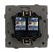 Механизм компьютерной розетки двойной SCT-TENDO-MPC2-PL-BK (RJ-45, CAT6) (Arlight, Черный)