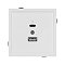 Механизм USB розетки SCT-TENDO-MUAC-PL-WH (5V, 3A, QC3) (Arlight, Белый)