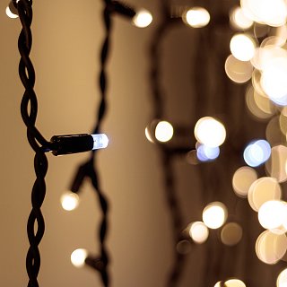 Светодиодная гирлянда ARD-CURTAIN-PRO-2000x3000-BLACK-760LED-FLASH WARM/WHITE (230V, 70W) (Ardecoled, IP65)