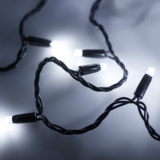 Светодиодная гирлянда ARD-STRING-PRO-10000-BLACK-100LED-STD WHITE (230V, 7W) (Ardecoled, IP65, 2 года)
