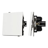 Механизм выключателя одноклавишный проходной SWT-TENDO-MKP1-SFPL-WH (230V, 10A) (Arlight, Матовый белый)