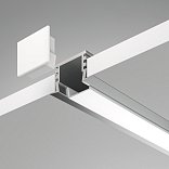 Алюминиевый профиль встраиваемый с накладным фланцем 22x12 (Серебро, 2 м), ALM006S-2M