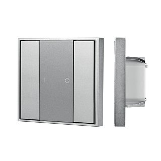 INTELLIGENT ARLIGHT Кнопочная панель DALI-201-23-1G-DIM-DT6-IN Silver (BUS, Frame) (IARL, IP20 Металл, 3 года)