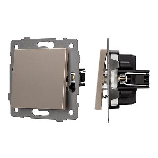 Механизм выключателя одноклавишный самовозвратный SWT-MKR1-PL-GD-V (250V, 10A) (Arlight, -)