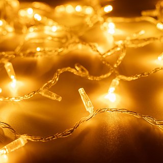 Светодиодная гирлянда ARD-STRING-CLASSIC-1000-CLEAR-100LED-PULSE Yellow (230V, 7W) (Ardecoled, IP65, 1 год)
