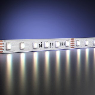 Светодиодная лента Ультра 24В 5050 19,2Вт/м Цветная (RGB) + 4000К 5м IP 20 201135