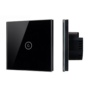 Выключатель сенсорный SWT-OMALI-S01-ZB-BK (250V, 10A, Zigbee) (Arlight, Стекло)