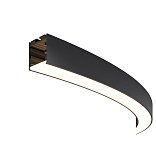 Радиусный профиль 35x35 D1500мм 1/4 круга черный
