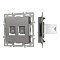 Механизм компьютерной розетки двойной SCT-MPC2-PL-GR (RJ-45, CAT6) (Arlight, -)