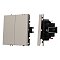 Механизм выключателя двухклавишный проходной SWT-NOBE-MKP2-SFPL-CA (230V, 10A) (Arlight, Кашемир)