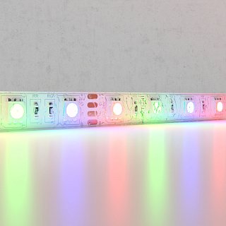 Светодиодная лента 24В 5050 14,4Вт/м Цветная (RGB) 5м IP65
