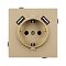Механизм розетки с USB зарядкой SCT-TENDO-MUAA-SFPL-GD (230V, 16A) (Arlight, Матовый песочный)