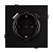 Механизм розетки с USB зарядкой SCT-TENDO-MUAC-PL-BK (230V, 16A) (Arlight, Черный)