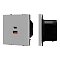 Механизм розетки с быстрой USB зарядкой SCT-NOBE-MUAC-SFPL-FC-IS (65W, QC3) (Arlight, Никель)