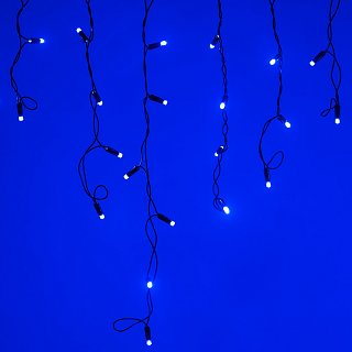 Светодиодная гирлянда ARD-EDGE-CLASSIC-2400x600-BLACK-88LED-FLASH BLUE (230V, 6W) (Ardecoled, IP65, 1 год)