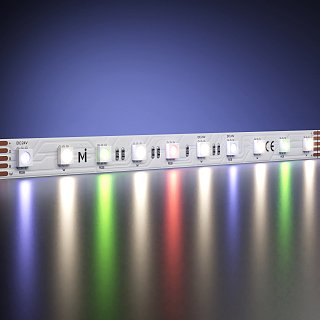 Светодиодная лента   Ультра 24В 5050 14,4Вт/м Цветная (RGB)+W 4000К 5м IP 20 201133