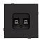 Механизм компьютерной розетки двойной SCT-TENDO-MPC2-SFPL-BK (RJ-45, CAT6) (Arlight, Матовый черный)