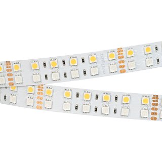 Светодиодная лента RT 2-5000 24V RGB-White 2x2 (5060, 720 LED, LUX) (Arlight, 32 Вт/м, IP20)