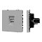 Механизм телефонной розетки SCT-NOBE-MTL1-SFPL-IS (RJ-11, 4C) (Arlight, Никель)