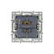 Механизм выключателя двухклавишный непроходной SWT-MK02-PL-BK (250V, 16A) (Arlight, -)