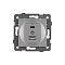 Механизм USB розетки SCT-MUAC-PL-GR-V (5V, 3A, QC4) (Arlight, -)