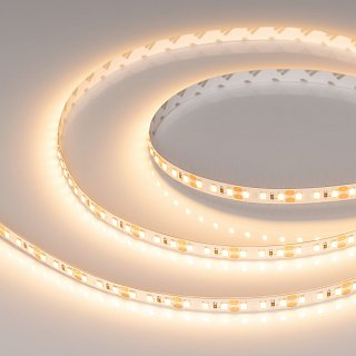 Светодиодная лента RT-A120-8mm 12V Warm2700 (9.6 W/m, IP20, 2835, 5m) (Arlight, Открытый)