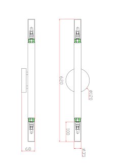 Настенный светильник (бра) FR6109WL-02G Матч / Match G9x2