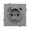 Механизм розетки с USB зарядкой SCT-TENDO-MUAC-PL-GR (230V, 16A) (Arlight, Графитовый)