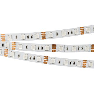 Светодиодная лента RT 2-5000 12V RGB 2x (5060, 300 LED, LUX) (Arlight, 14.4 Вт/м, IP20)