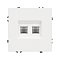 Механизм сдвоенной компьютерной розетки SCT-NOBE-MPC2-SFPL-WH (RJ-45, CAT6) (Arlight, Белый кварц)