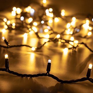 Светодиодная гирлянда ARD-STRING-PRO-10000-BLACK-100LED-FLASH WARM (230V, 7W) (Ardecoled, IP65, 2 года)