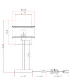 Настольный светильник FR5333TL-01W Лента / Ribbon E27x1