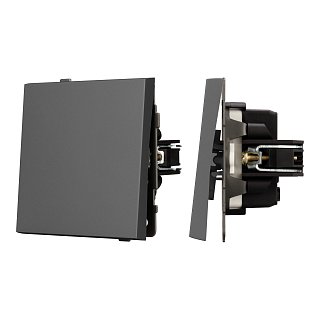 Механизм звонкового выключателя SWT-TENDO-MKR1-SFPL-GR (230V, 10A) (Arlight, Матовый графитовый)