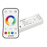 INTELLIGENT ARLIGHT Диммер SMART-SET-PWM-105-52-MULTI-SUF White (12-24V, 5x3A, ПДУ RING 10кн, 2.4G) (IARL, Контроллер)