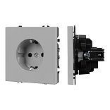 Механизм электрической розетки SCT-NOBE-MEU1-SFPL-IS (230V, 16A) (Arlight, Никель)