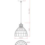Подвесной светильник FR5335PL-01B Форма / Shape E14x1