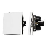 Механизм выключателя одноклавишный проходной SWT-TENDO-MKP1-PL-WH (230V, 10A) (Arlight, Белый)