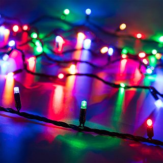 Светодиодная гирлянда ARD-STRING-CLASSIC-10000-BLACK-100LED-LIVE RGB (230V, 7W) (Ardecoled, IP65, 1 год)