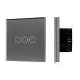 Светорегулятор сенсорный с Zigbee управлением SWT-OMALI-SD3-ZB-GR (250V, 500W) (Arlight, Стекло)