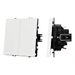 Механизм выключателя управления шторами SWT-NOBE-MKR2-SFPL-WH (230V, 10A) (Arlight, Белый кварц)