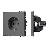 Механизм электрической розетки SCT-NOBE-MEU1-SFPL-GR (230V, 16A) (Arlight, Серый базальт)